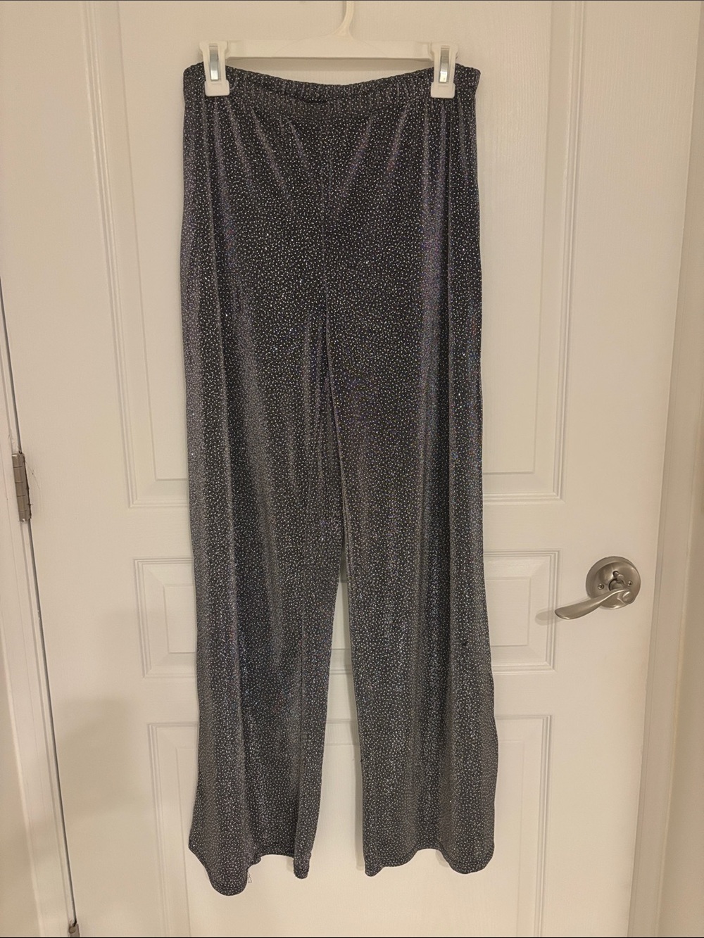 Women's Wide Leg night  Pants in Charcoal Speckle